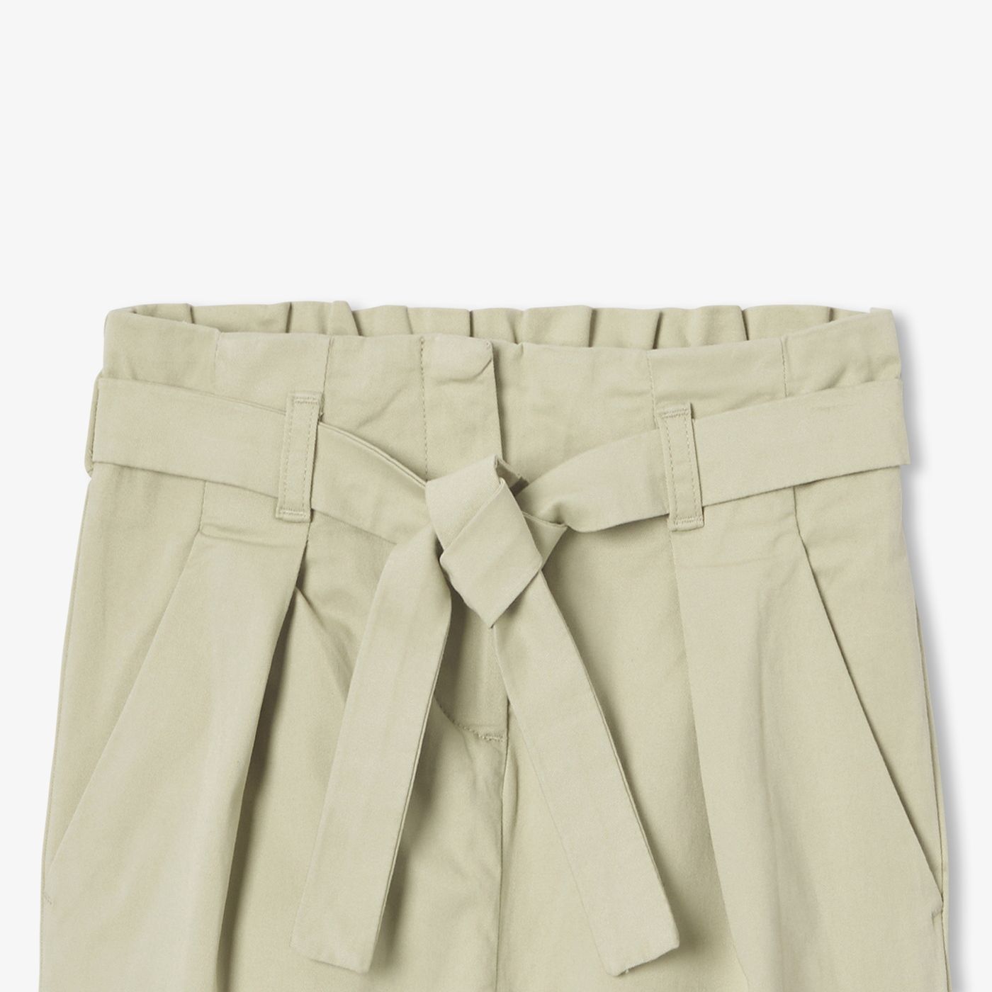 Ελαφρύ παντελόνι twill για κορίτσια - λαχανί