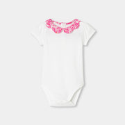 Baby girl short-sleeved bodysuit