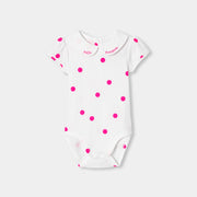 Baby girl short-sleeved bodysuit