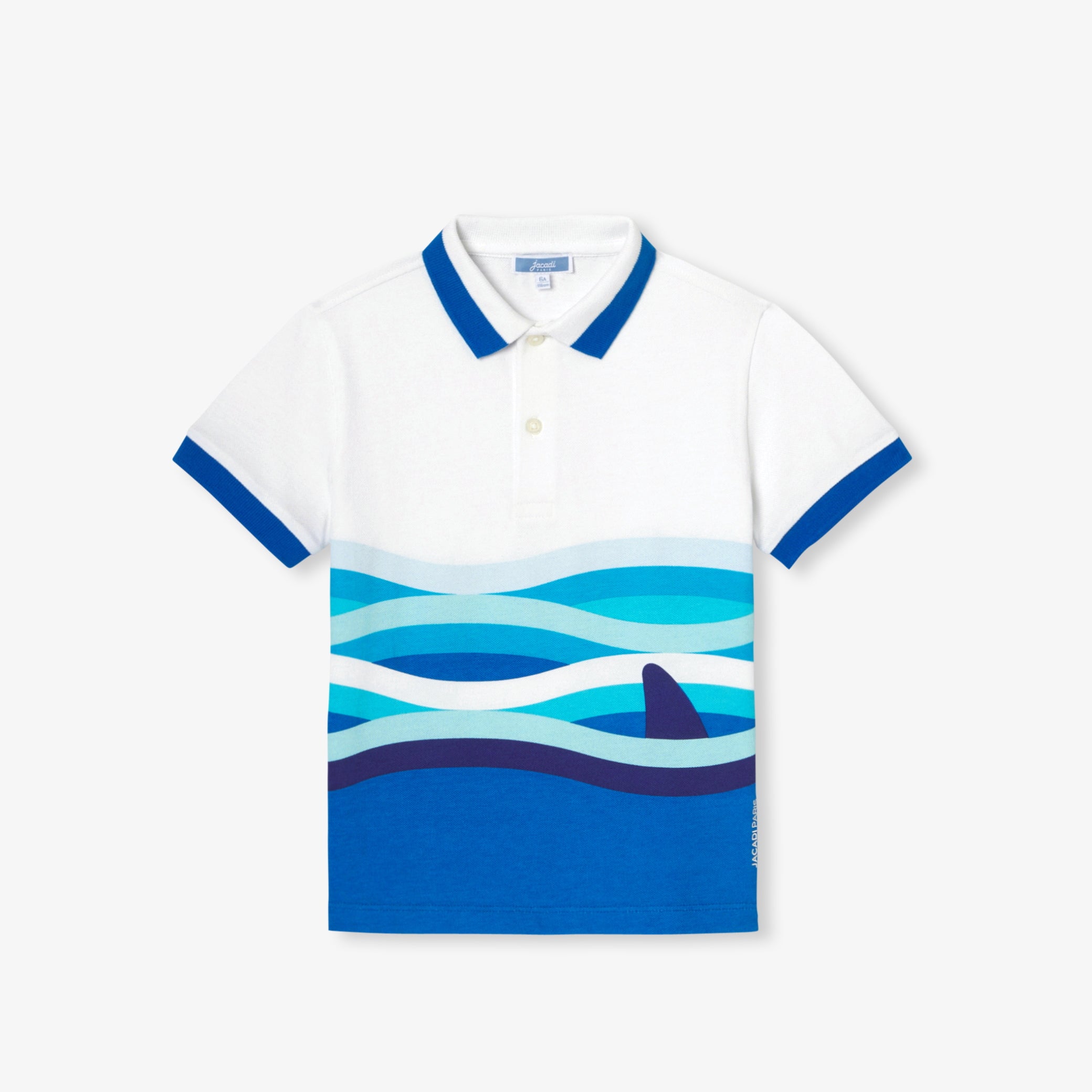 Boy polo shirt in mini piqué
