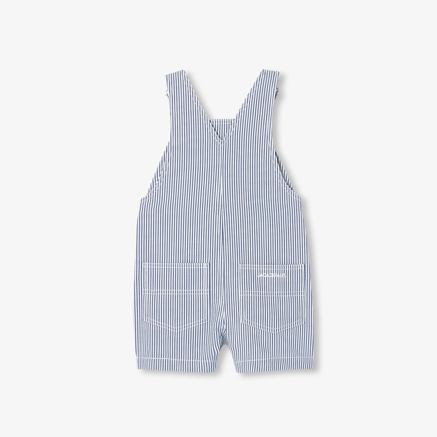 Κοντή σαλοπέτα για μωρά αγόρια σε ριγέ twill - λευκό/μπλε