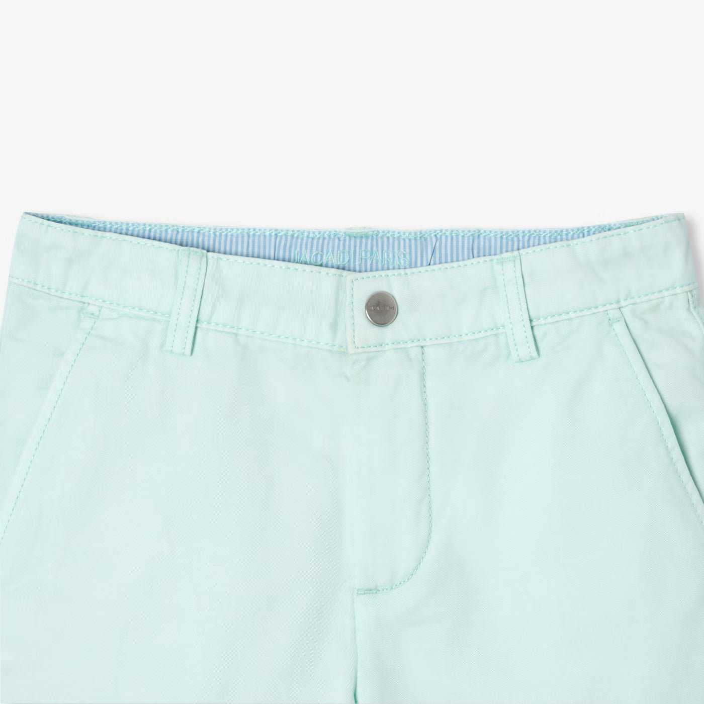 Βερμούδες για αγόρια σε βαμβακερό twill - ανοιχτό πράσινο