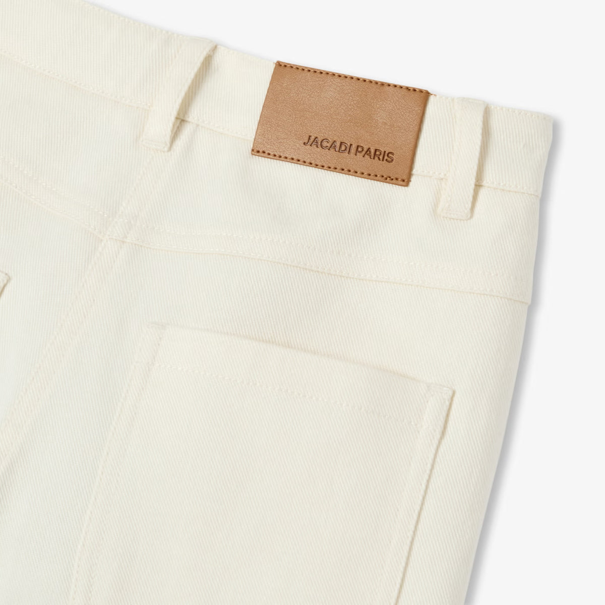 Παντελόνι βαρέλι για κορίτσια σε twill - εκρού