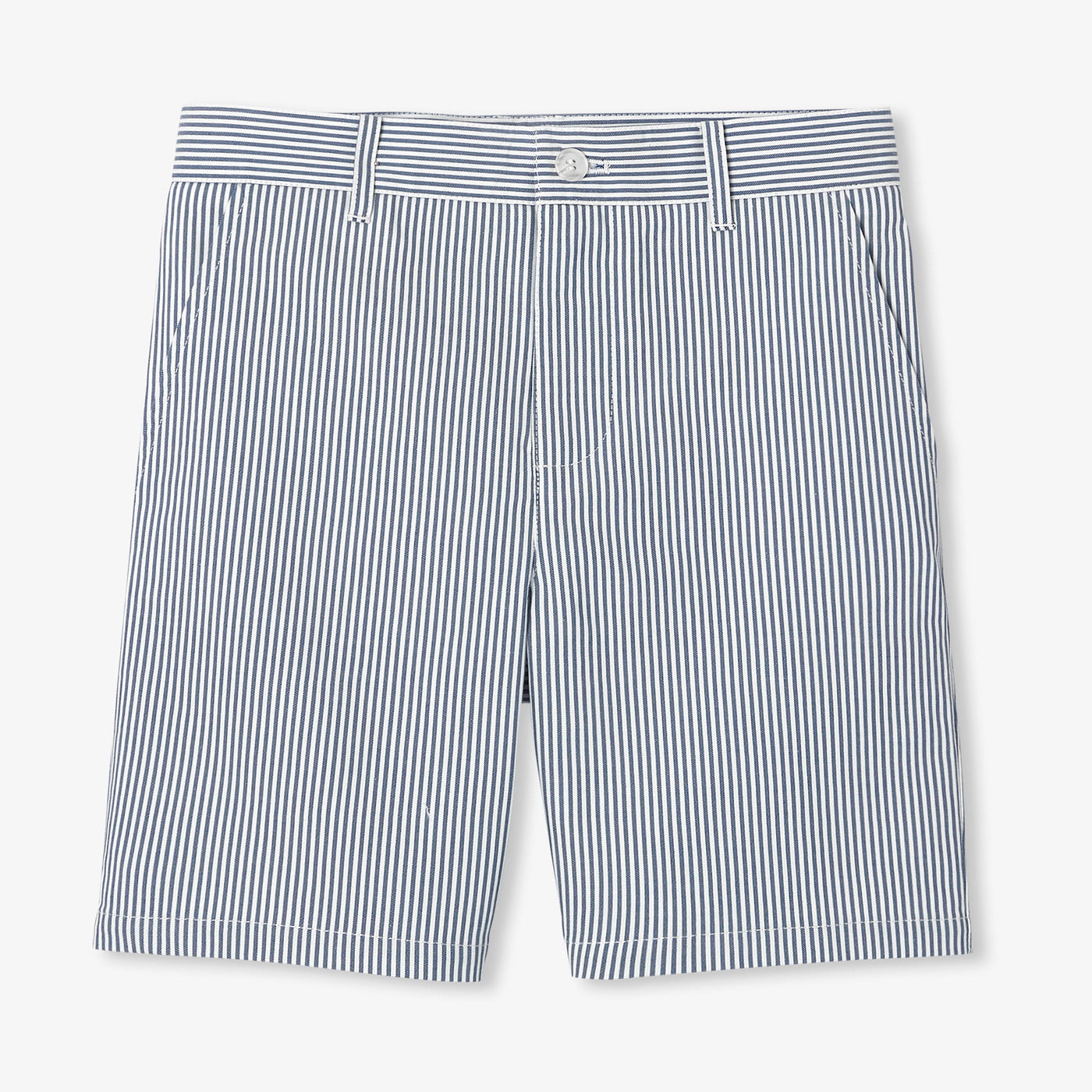 Ριγέ βερμούδα twill για αγόρια - λευκό/μπλε