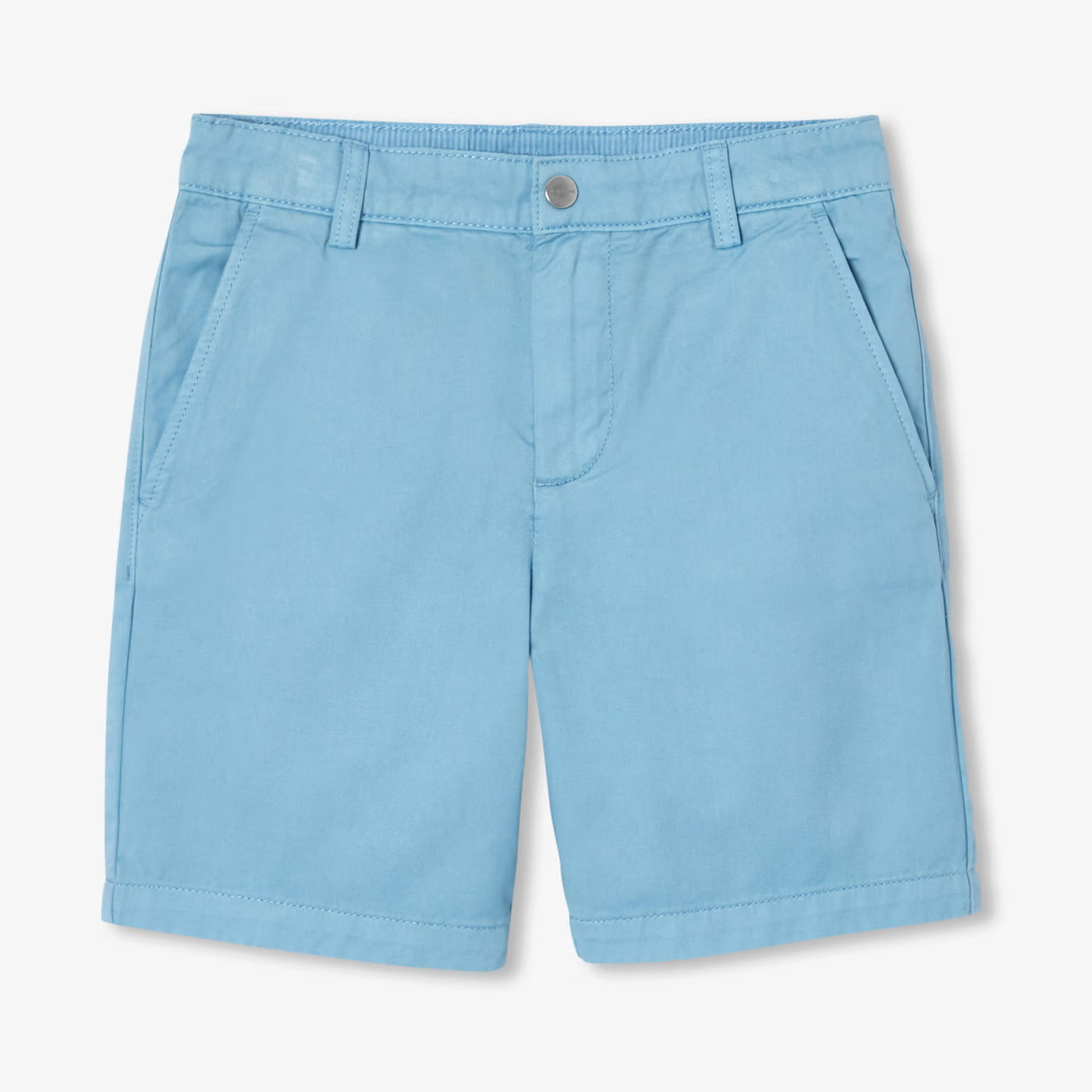 Βερμούδες για αγόρια σε βαμβακερό twill - μπλε ατσάλι