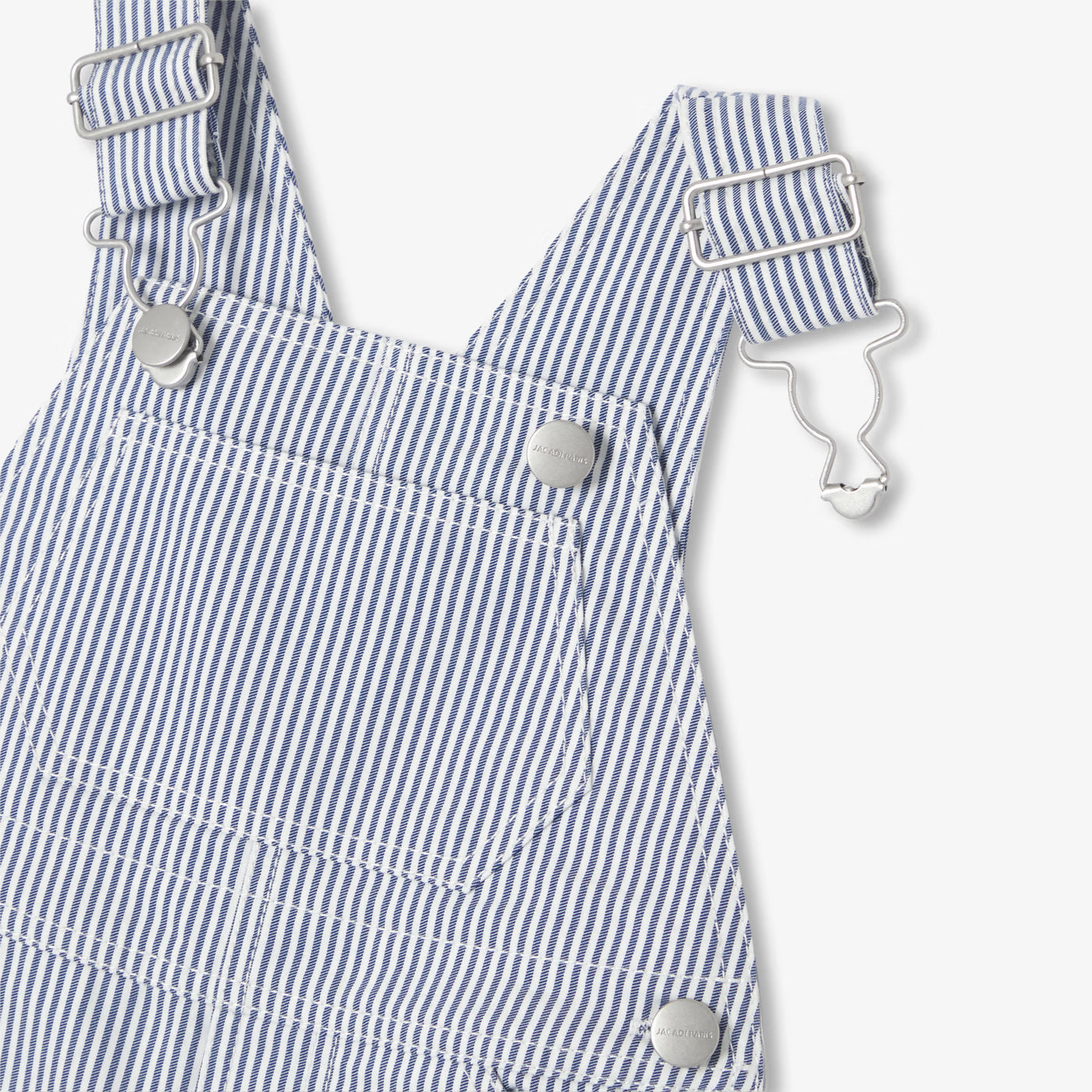 Κοντή σαλοπέτα για μωρά αγόρια σε ριγέ twill - λευκό/μπλε