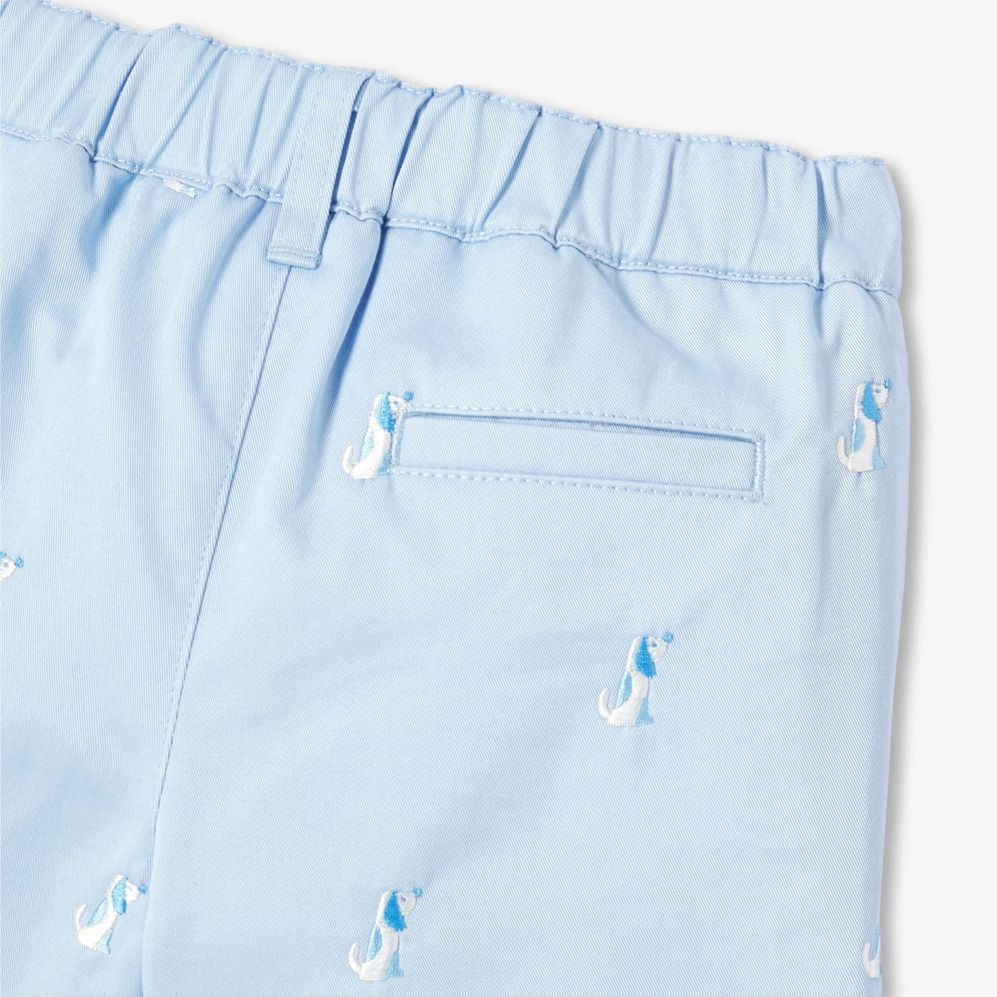 Σορτς για μωρά αγόρια από twill με κέντημα και μικρά σκυλάκια - Baltic