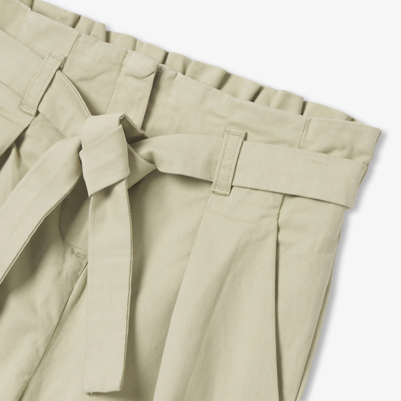 Ελαφρύ παντελόνι twill για κορίτσια - λαχανί