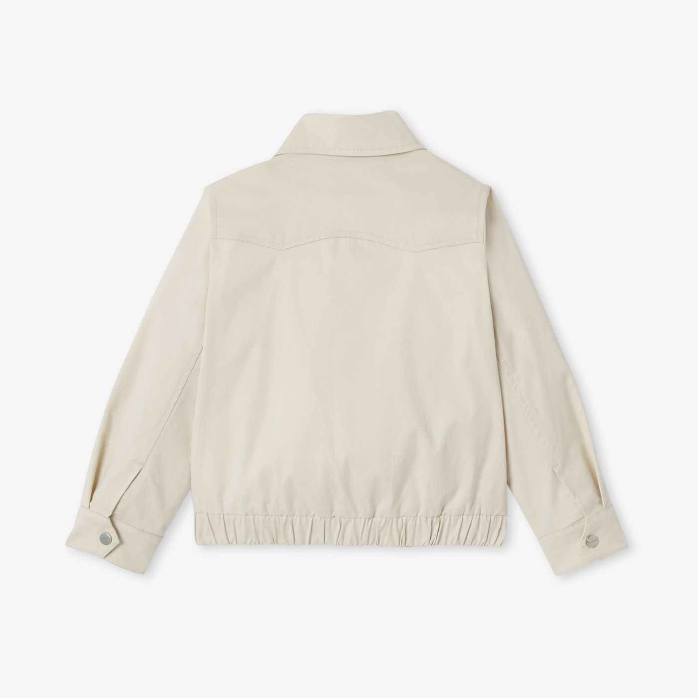 Παιδικό μπουφάν Harrington σε ελαφρύ twill - μπεζ-γκρι