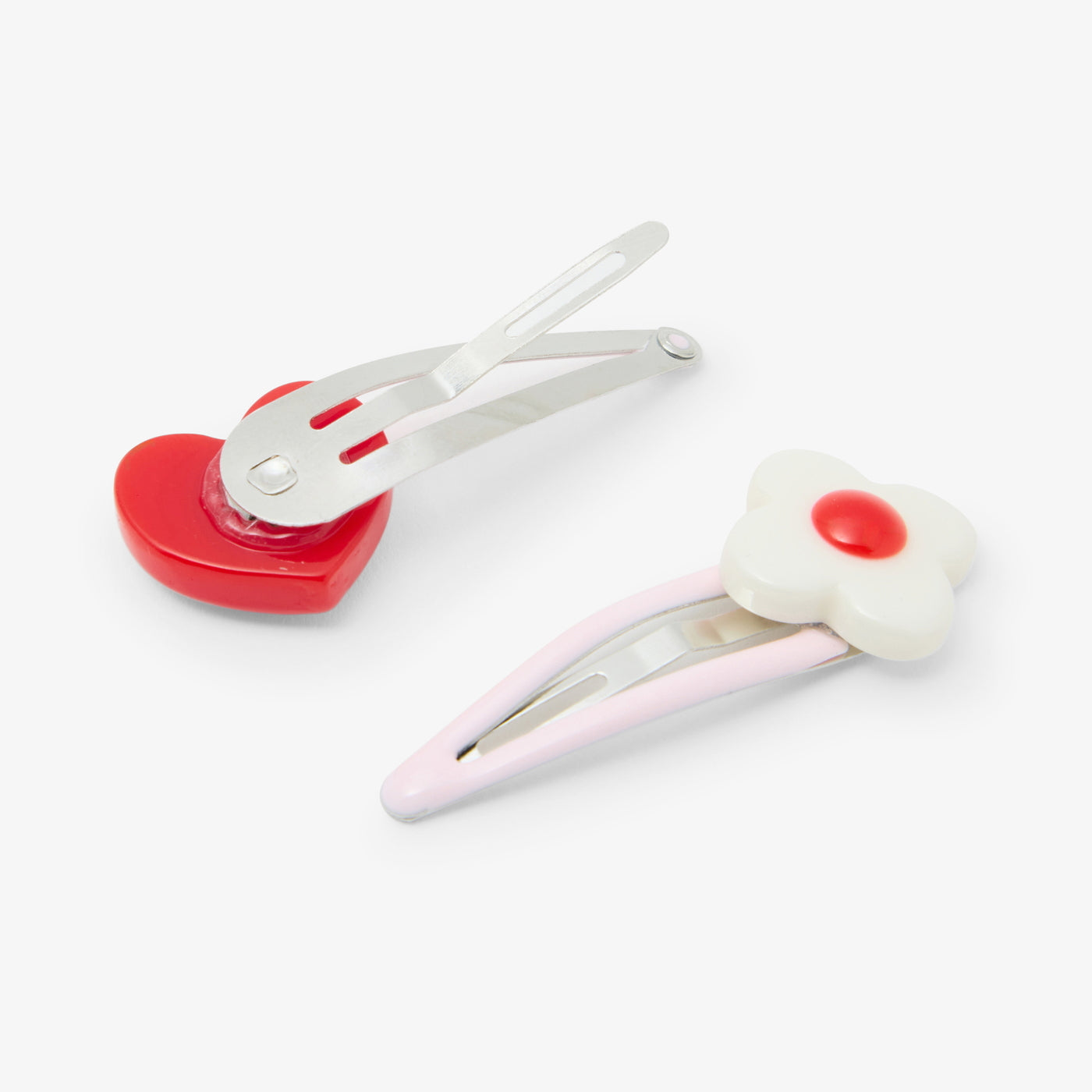 Δύο κλιπ μαλλιών για μωρά με κλικ - πολύχρωμα