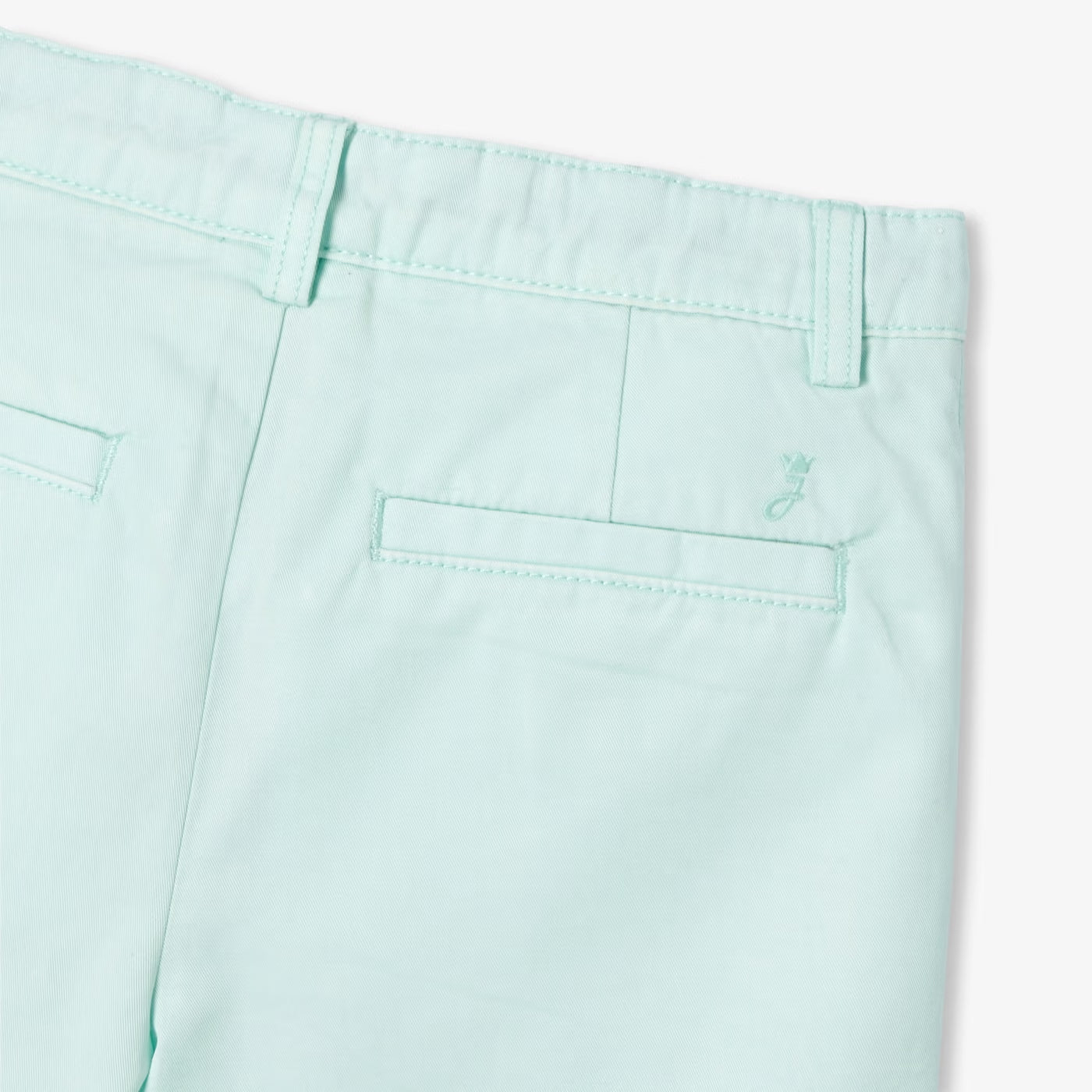 Βερμούδες για αγόρια σε βαμβακερό twill - ανοιχτό πράσινο