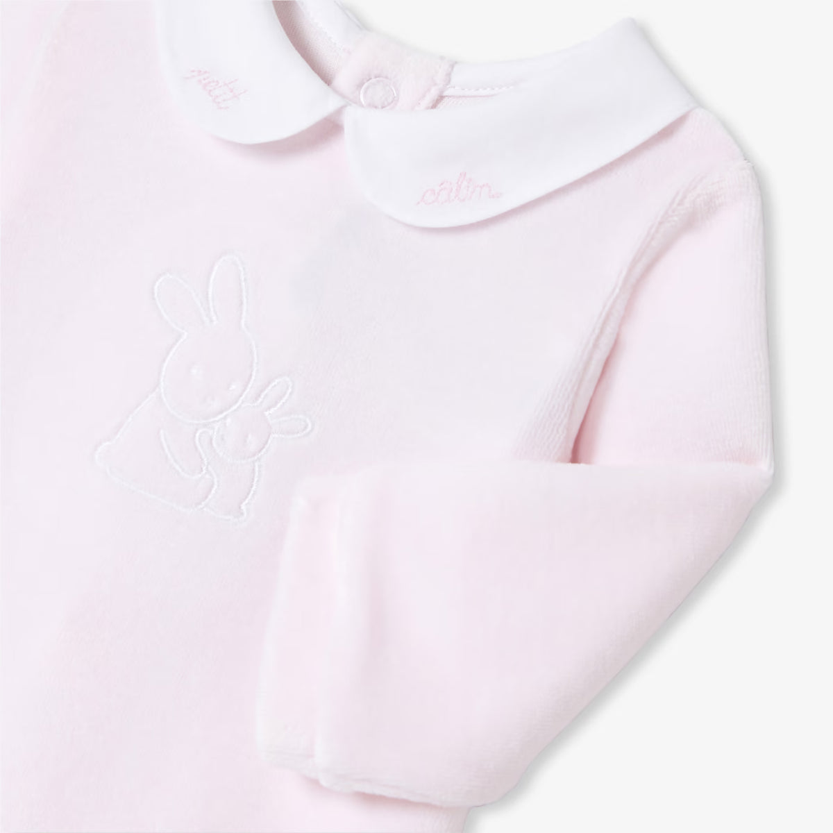 Πιτζάμες Jacadi από βελούδο για κορίτσια - απαλό ροζ