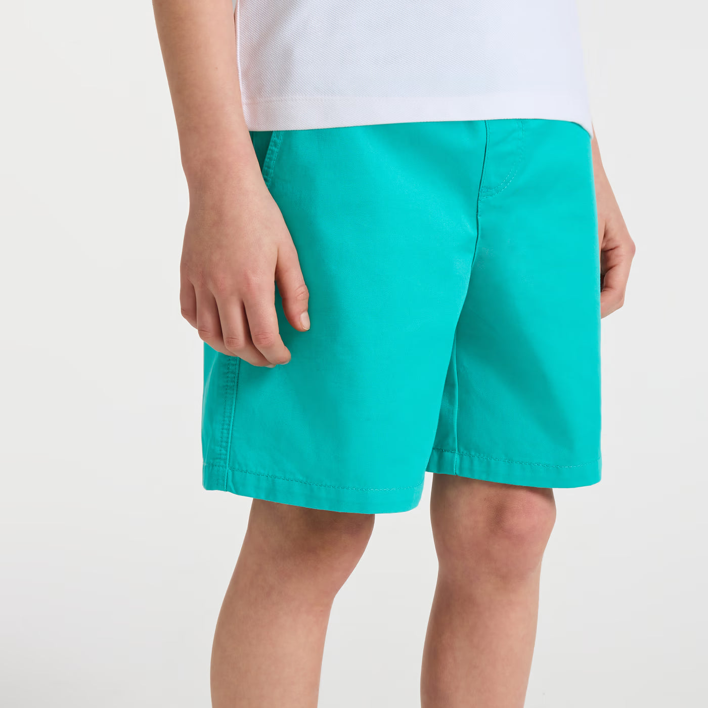 Βερμούδες για αγόρια σε βαμβακερό twill - σμαραγδί πράσινο