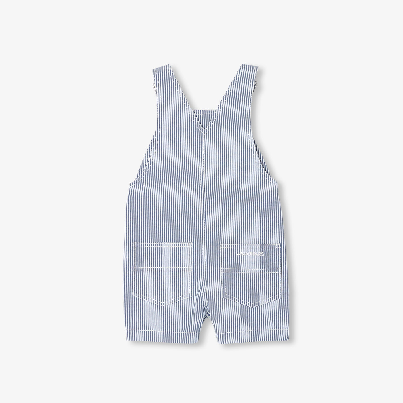 Κοντή σαλοπέτα για μωρά αγόρια σε ριγέ twill - λευκό/μπλε