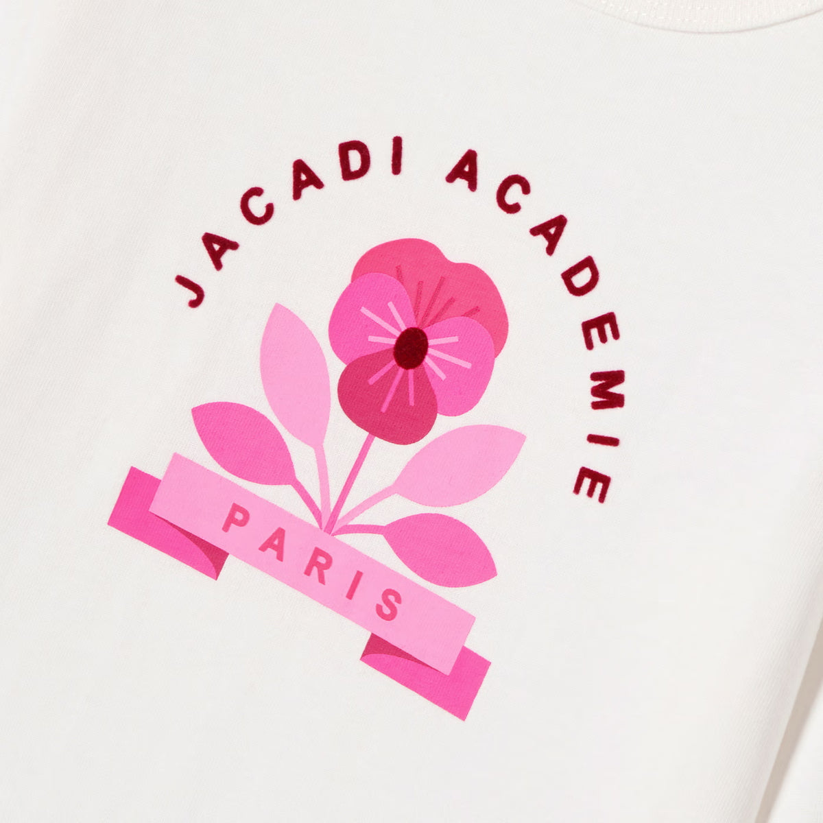 Μακρυμάνικο μπλουζάκι Jacadi για κορίτσια - απαλό λευκό