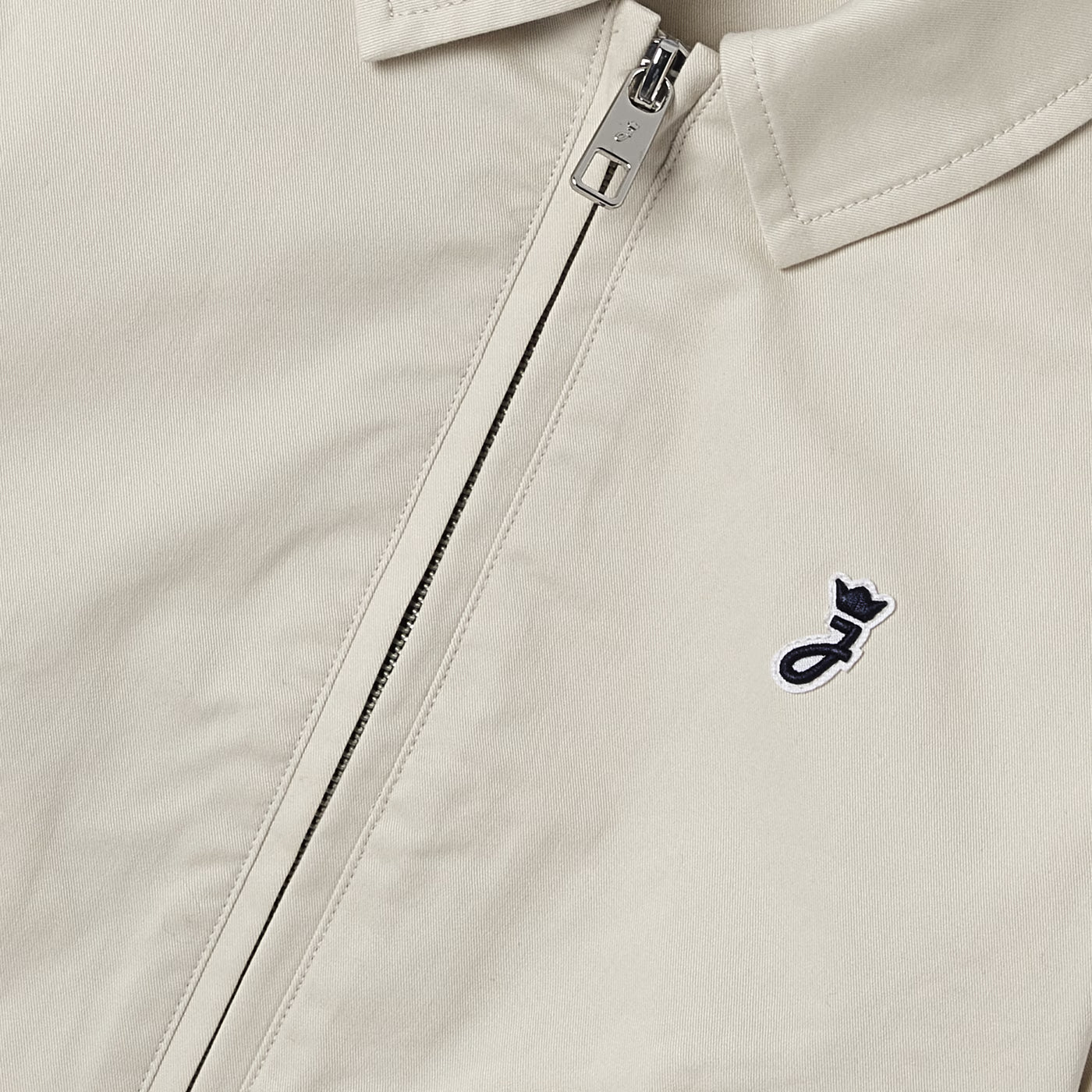 Παιδικό μπουφάν Harrington σε ελαφρύ twill - μπεζ-γκρι