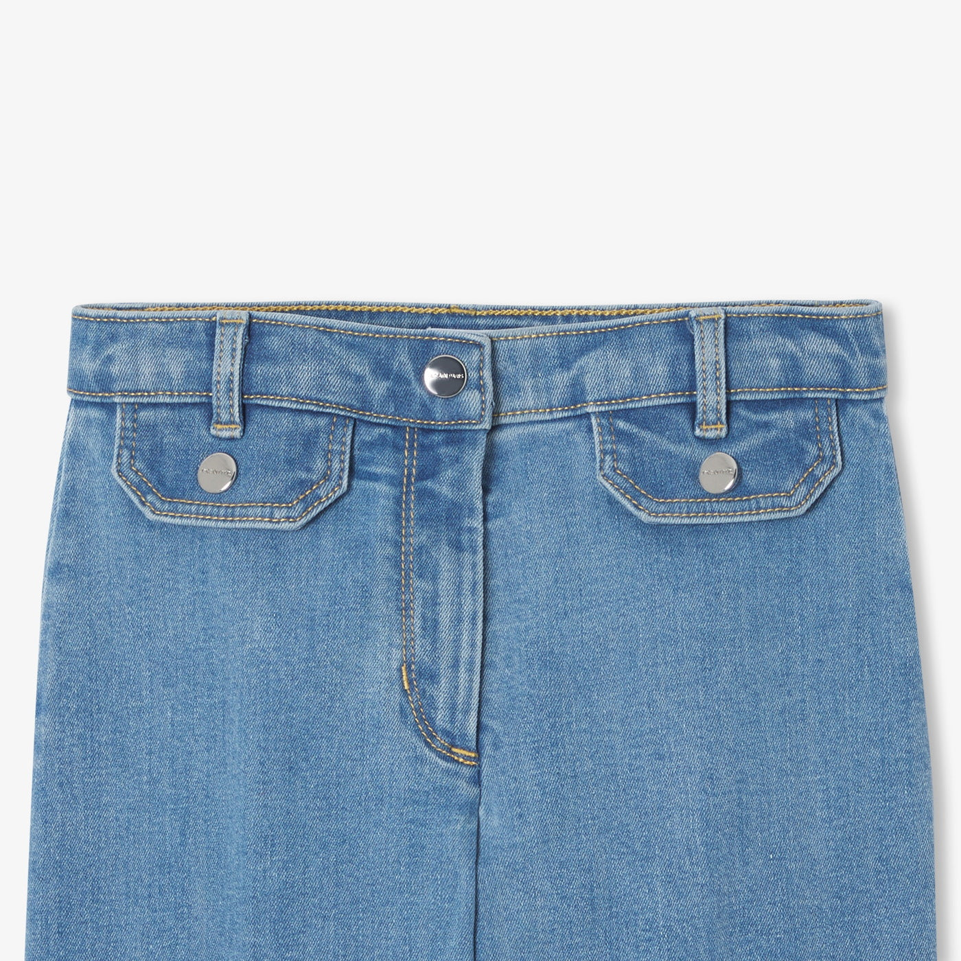 Τζιν με φαρδιά μπατζάκια για κορίτσια - ανοιχτόχρωμο τζιν