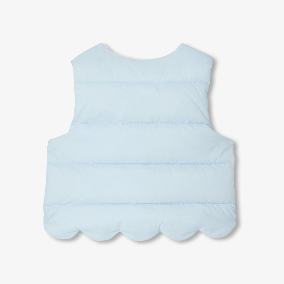 Αμάνικο φουσκωτό μπουφάν για baby κορίτσι Γαλάζιο