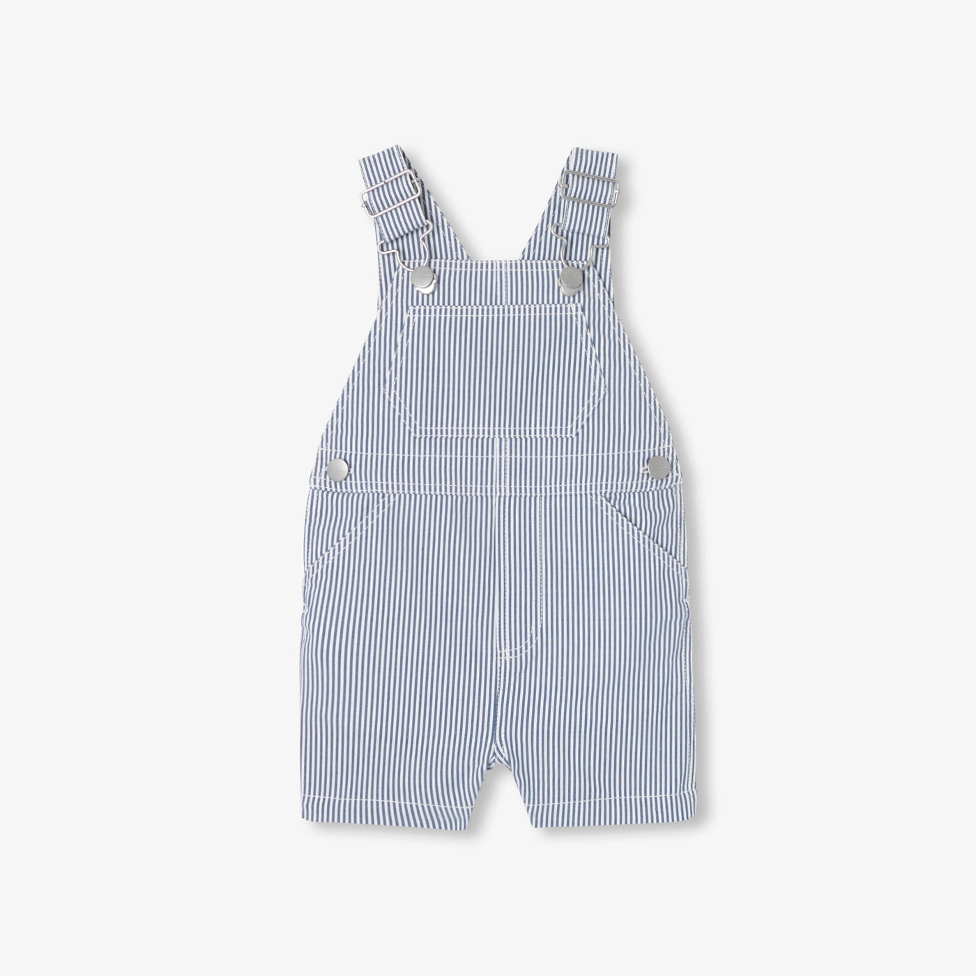 Κοντή σαλοπέτα για μωρά αγόρια σε ριγέ twill - λευκό/μπλε