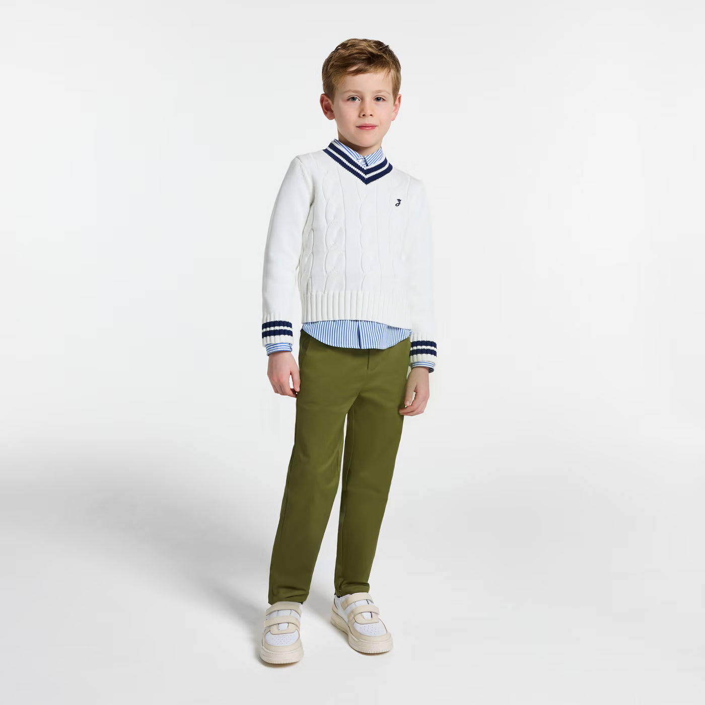 Παντελόνι chino από twill για αγόρια - χακί