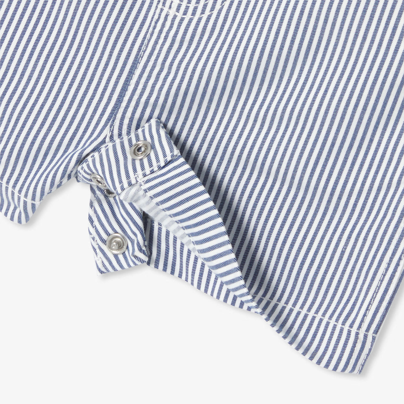 Κοντή σαλοπέτα για μωρά αγόρια σε ριγέ twill - λευκό/μπλε