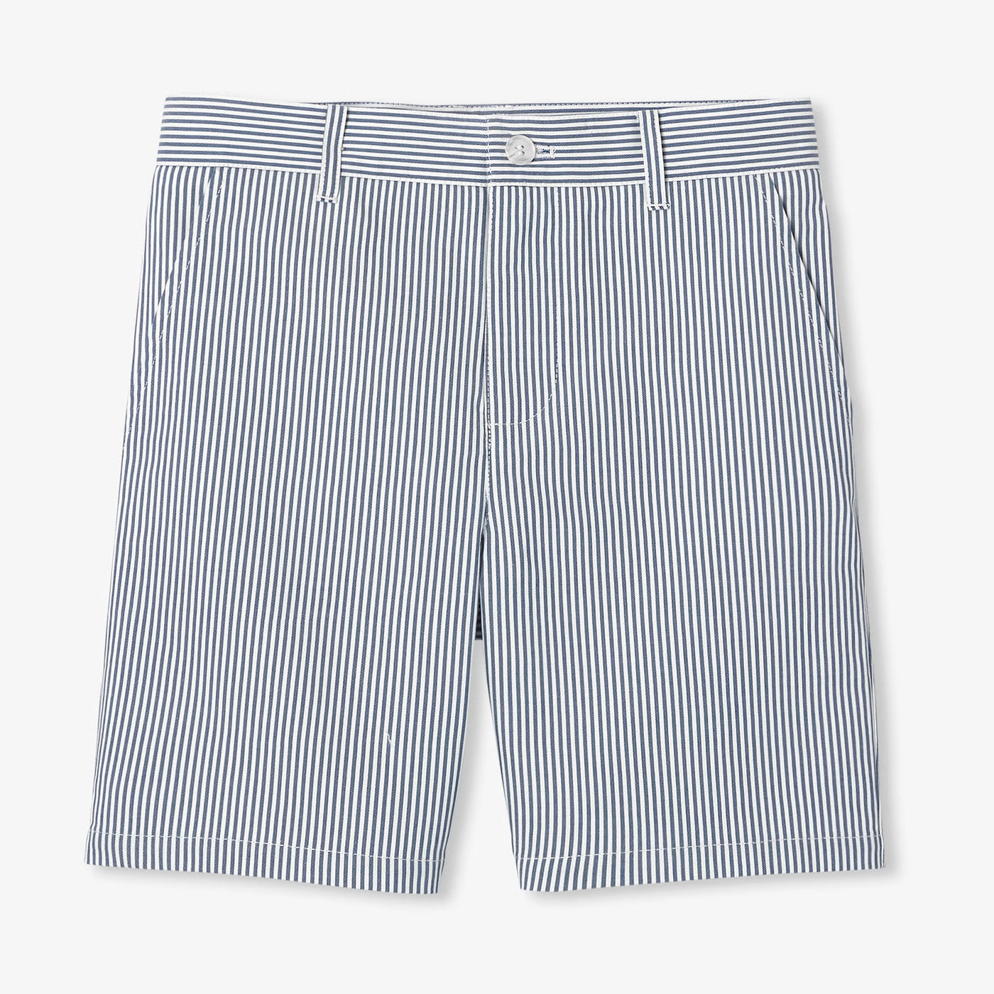 Ριγέ βερμούδα twill για αγόρια - λευκό/μπλε