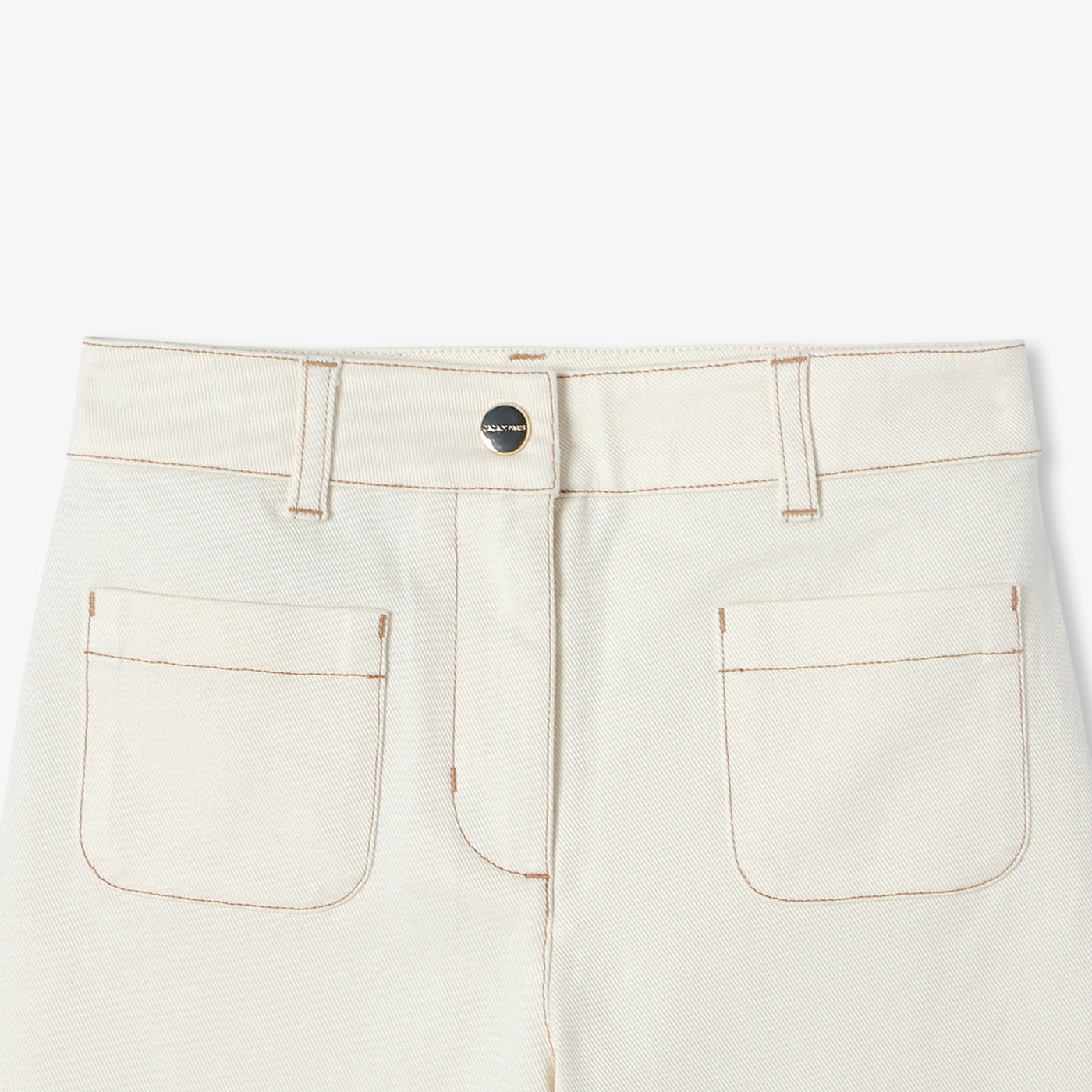 Παντελόνι με φαρδιά γραμμή και ελαστικό twill για