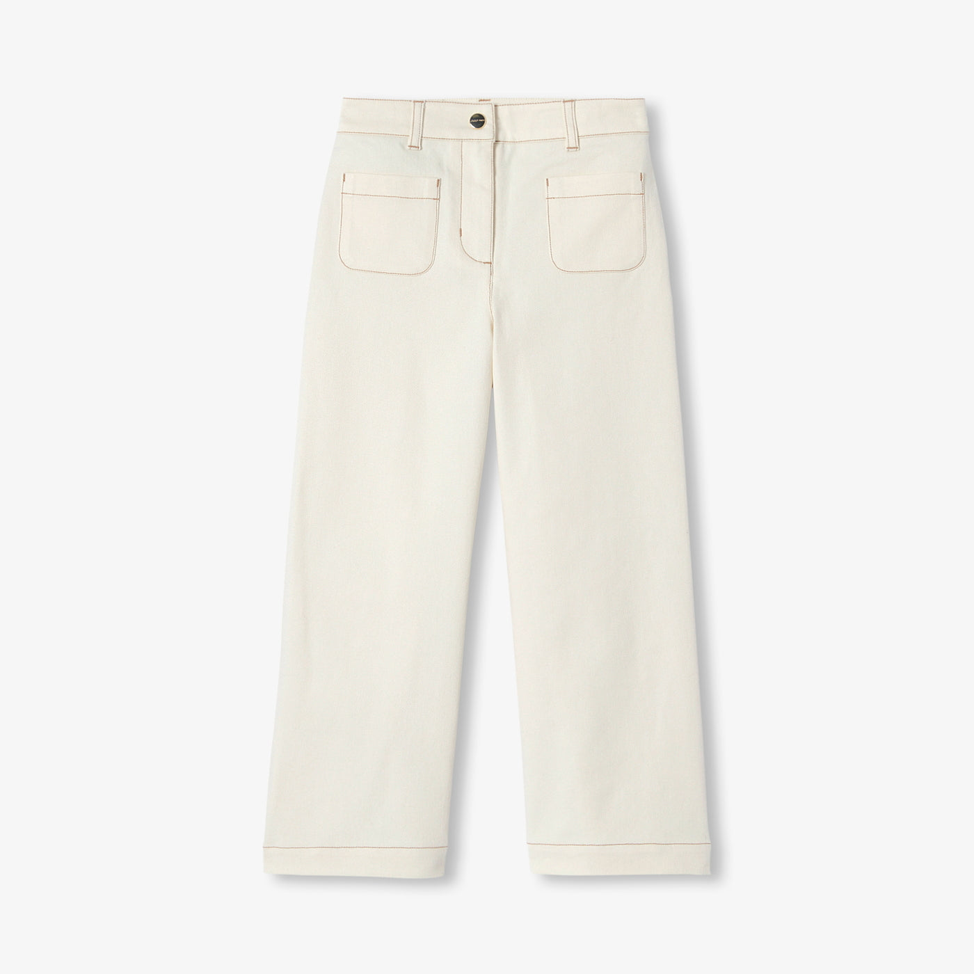 Παντελόνι με φαρδιά γραμμή και ελαστικό twill για