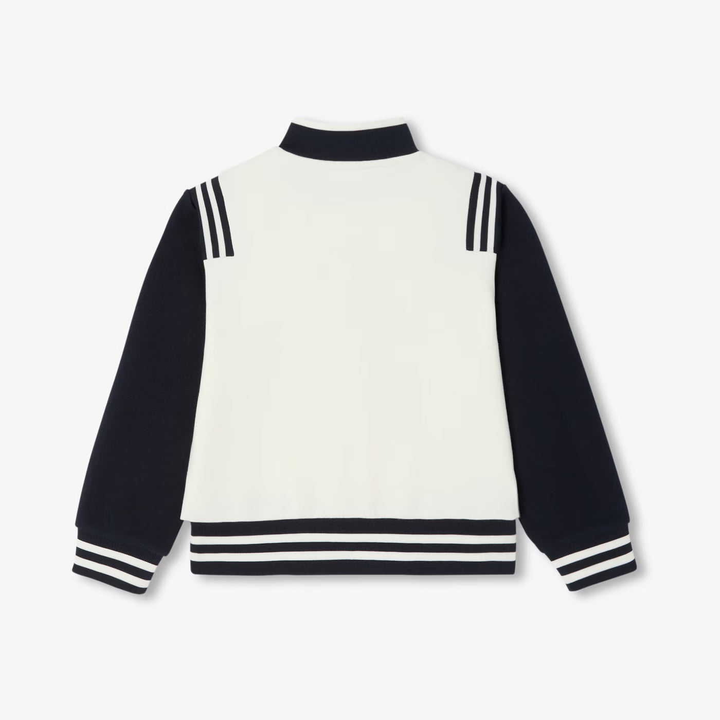 Αγορικό Teddy jacket σε πικέ πλεκτό - εκρού/navy