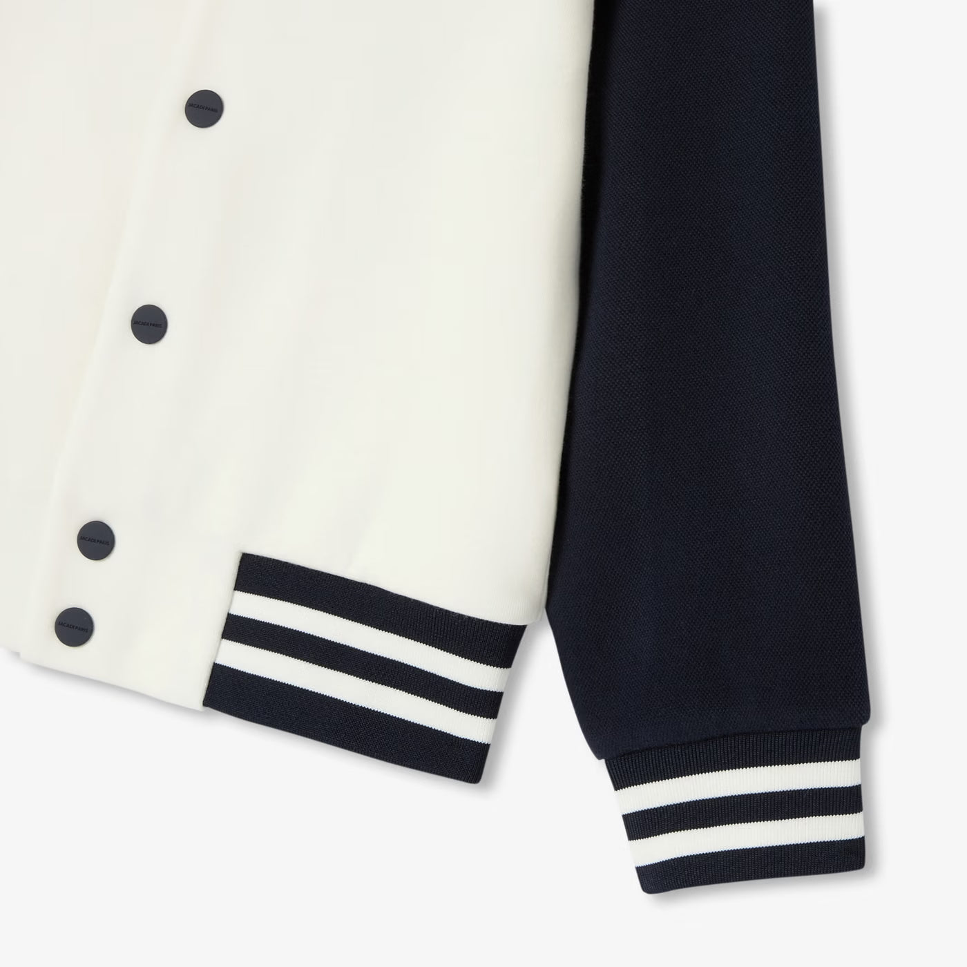 Αγορικό Teddy jacket σε πικέ πλεκτό - εκρού/navy